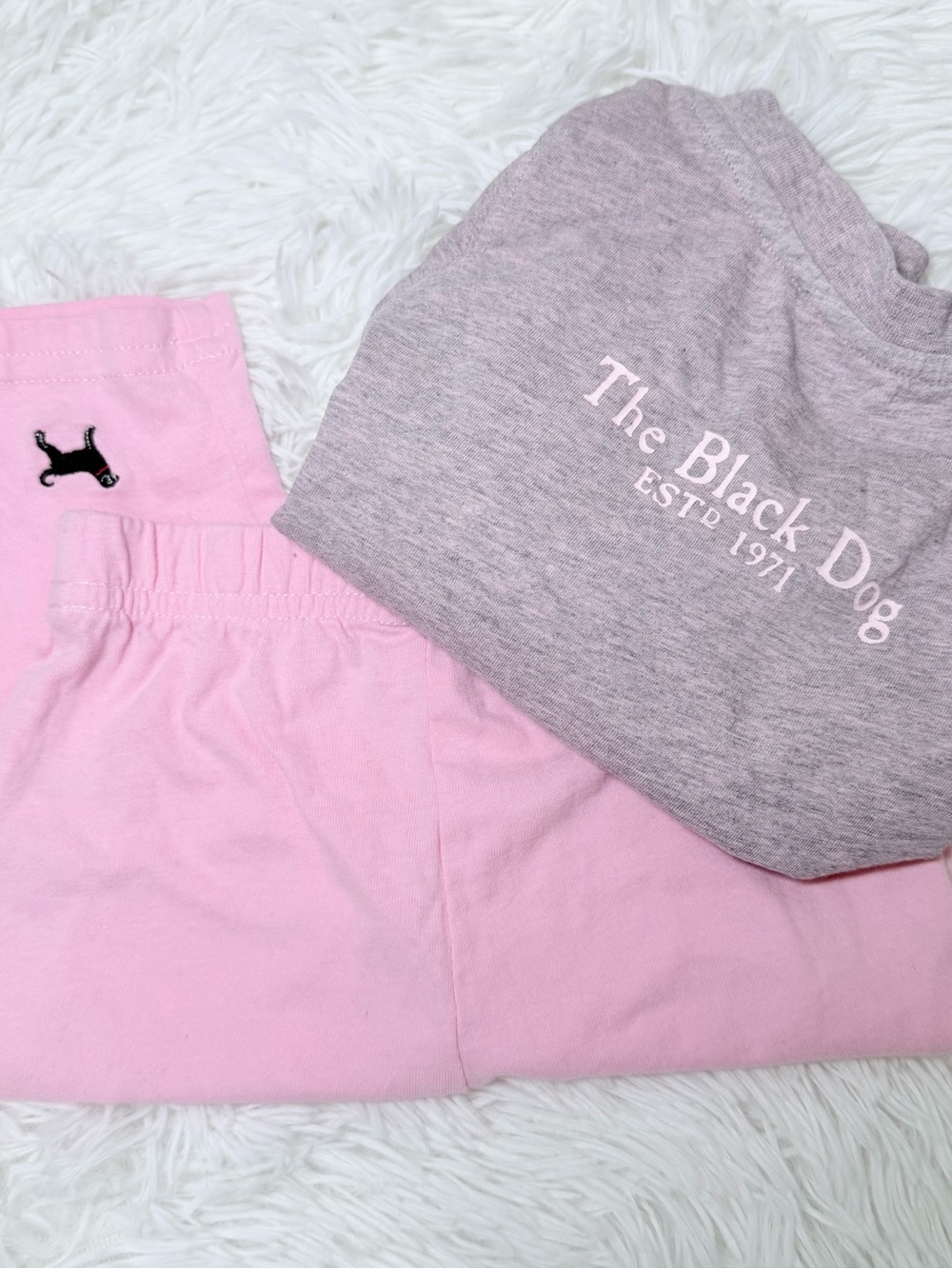 The Black Dog Pink 2 Piece Outfit Set 12M Long Sleeve Top Pants Cotton - Picture 4 of 9